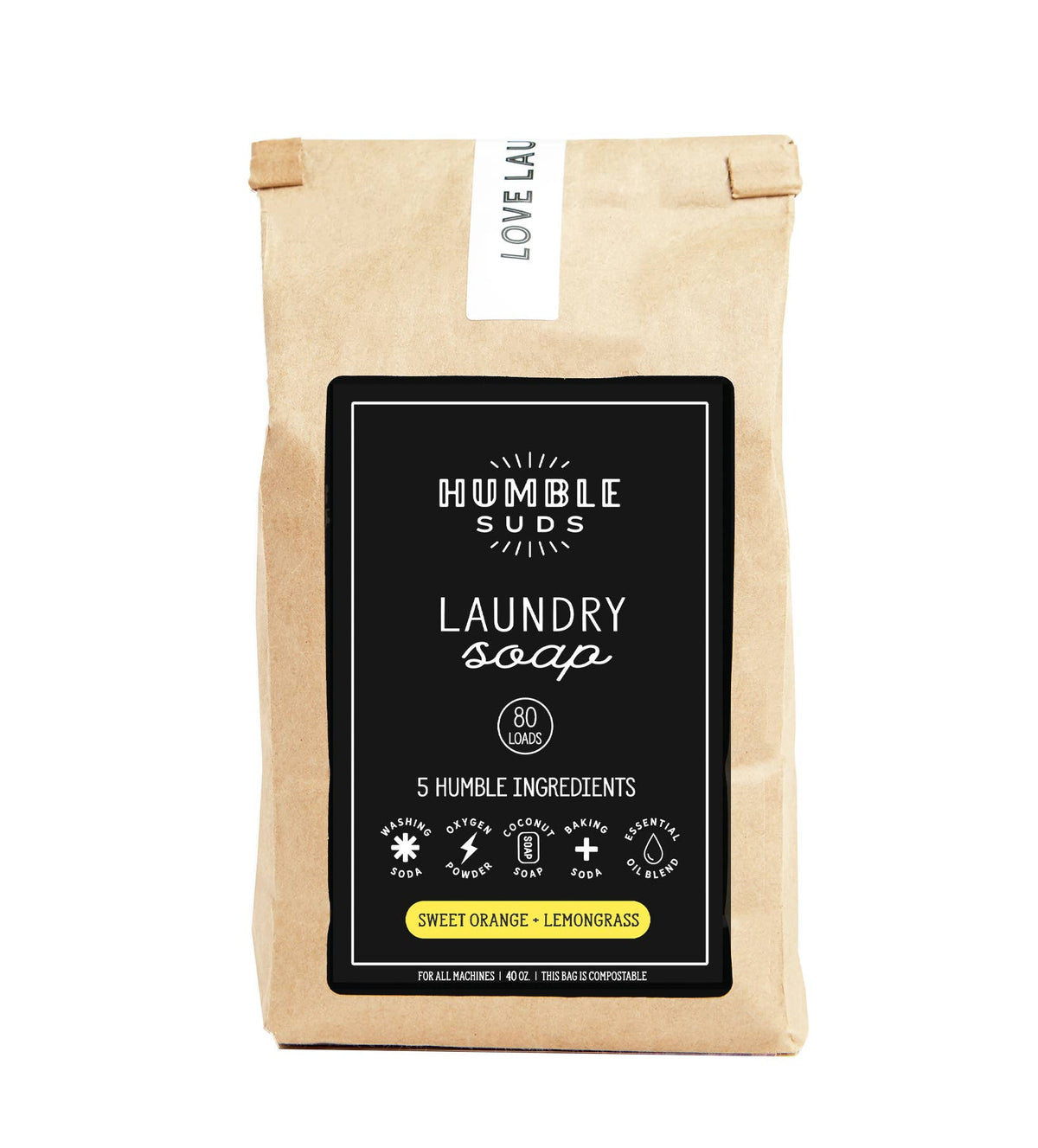 Laundry Soap - Compostable Bag: Yes / Mixed Case / 80 Loads