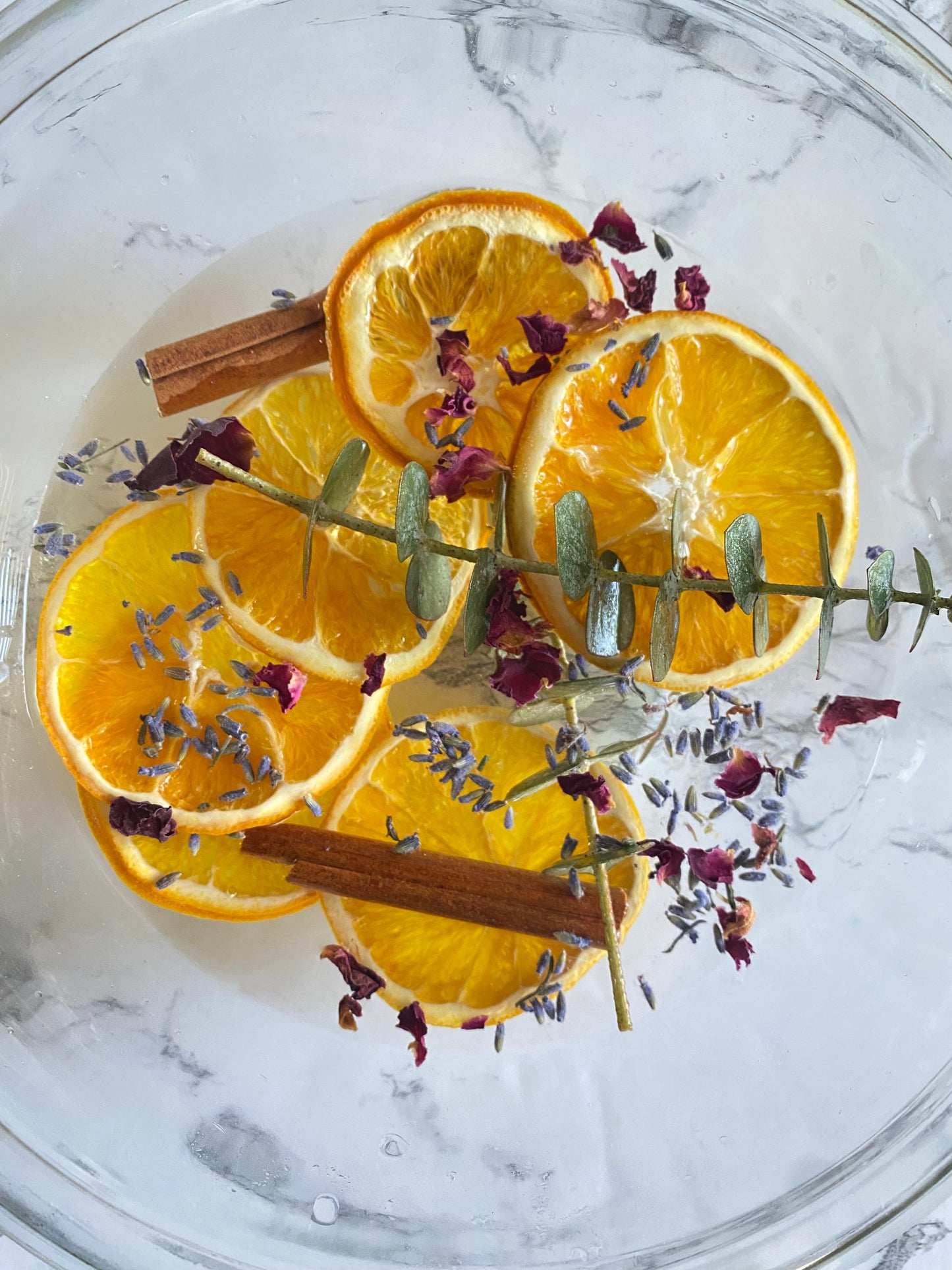 Welcome Home Stove Top Potpourri Simmer Pot w/ a mixture of Dried Oranges & Cinnamon, Eucalyptus, Rose and Lavender/All Natural Gift