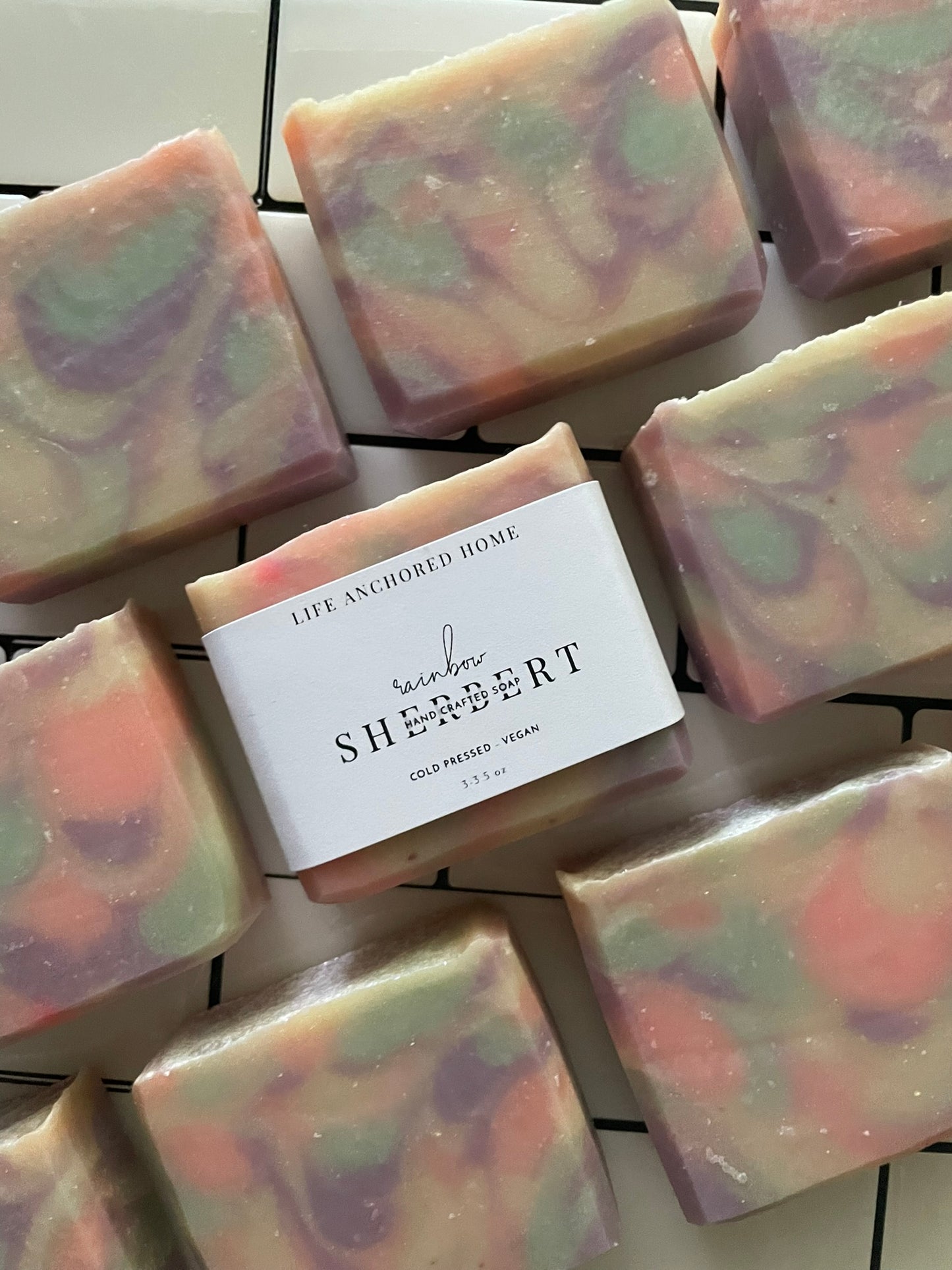 Rainbow Sherbert Cold Process Soap