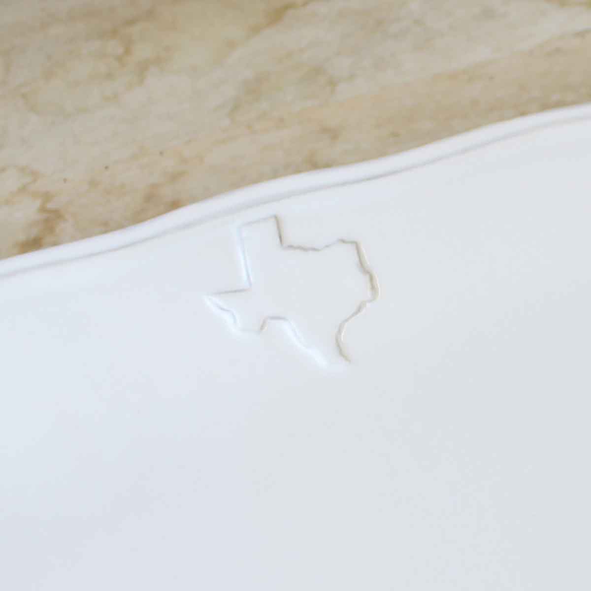 Texas Platter   White   11.5x8.5