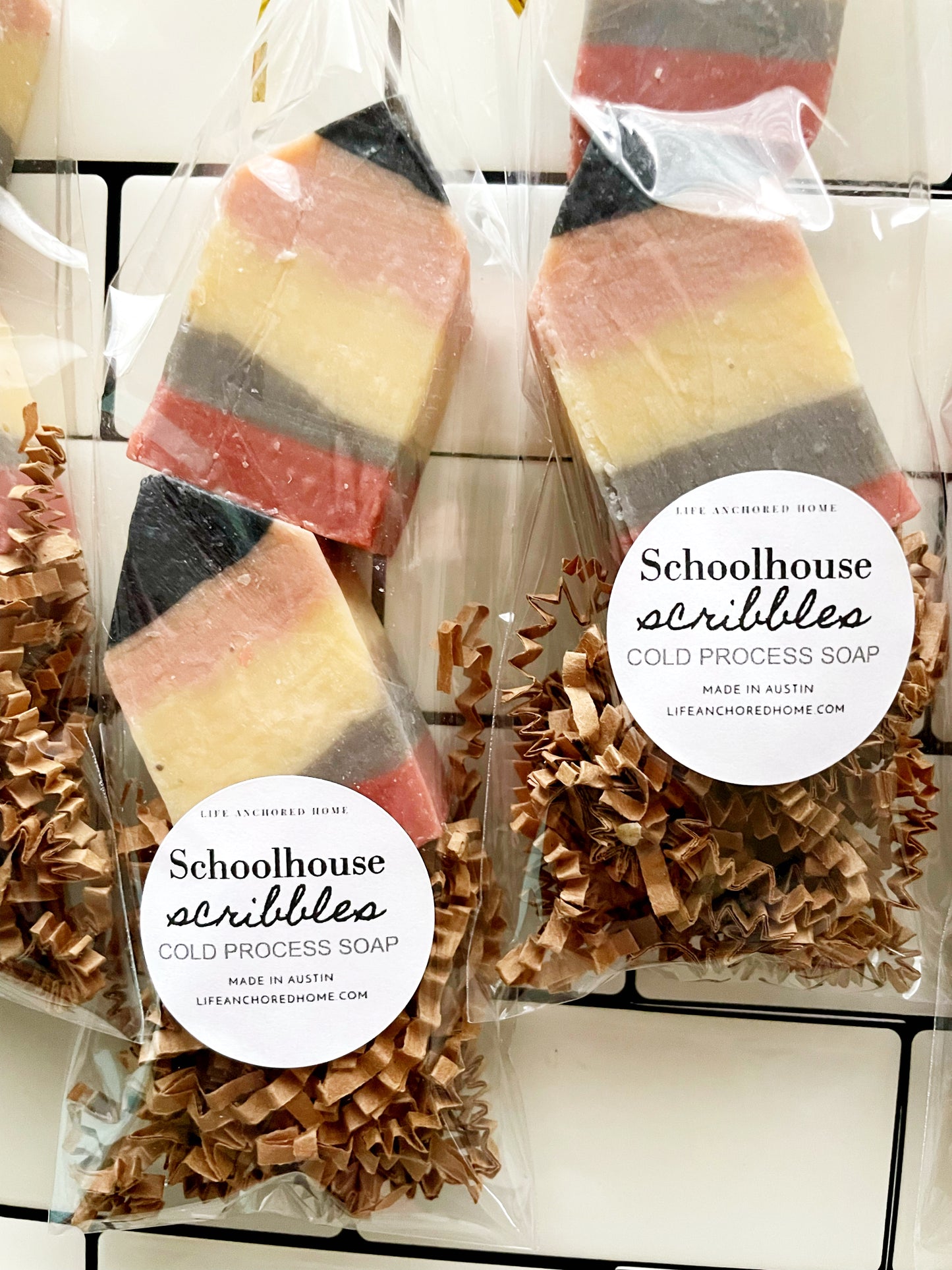 Schoolhouse scribbles mini pencil soaps