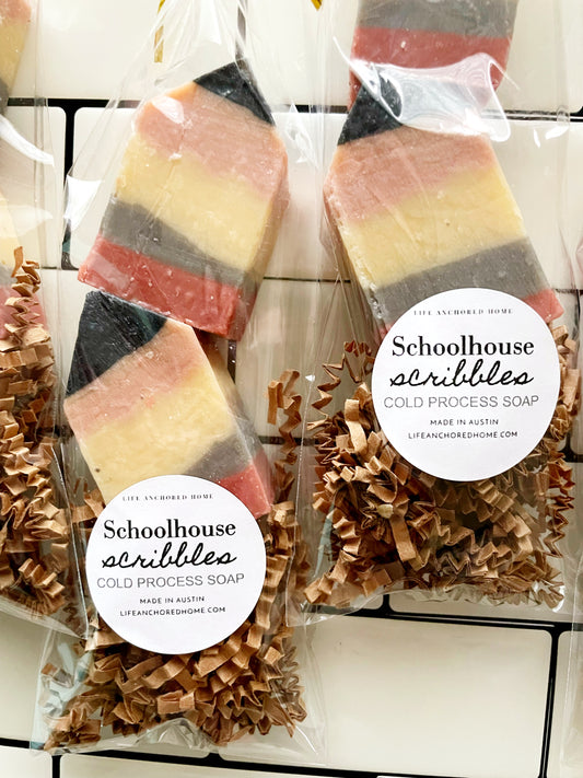 Schoolhouse scribbles mini pencil soaps 2 pack