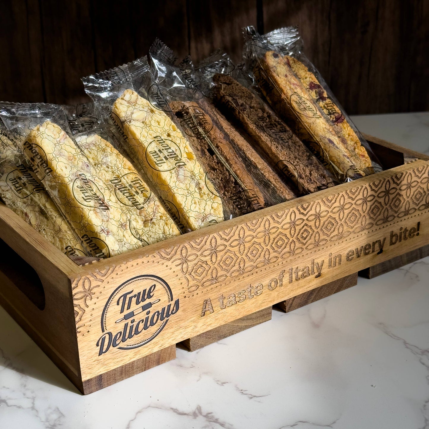 Authentic Italian Biscotti - Individually Wrapped - 5" long: Assorted (4-5 random flavors based on Availability)