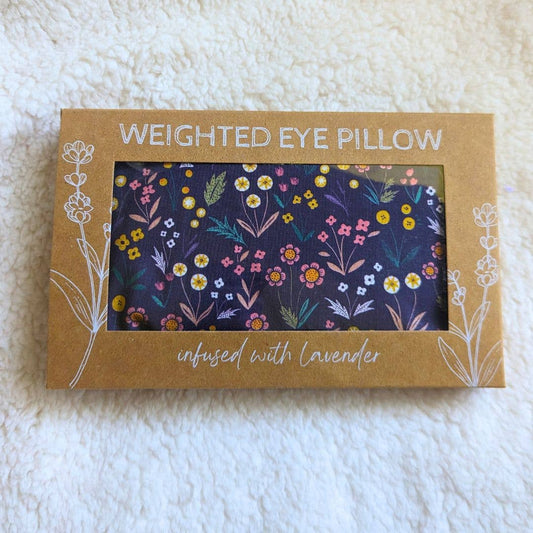 Weighted Aromatherapy Eye Pillow - Wildflowers on Purple: Lavender