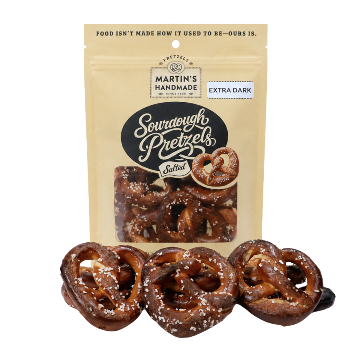 Handmade Sourdough Pretzels, Salted - 8oz Bags: Salted