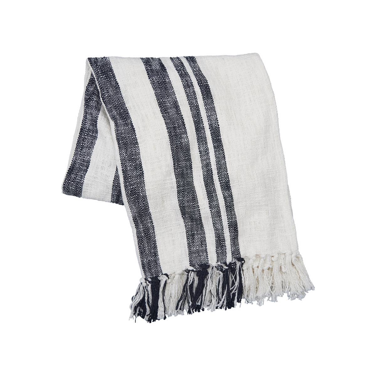 SALE Morgan Onyx Black Tassel Throw Blanket