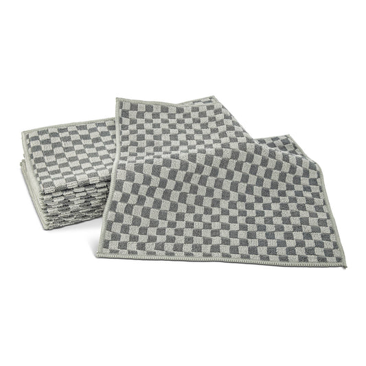 12"x12" Checkered Microfiber Cleaning Cloth - PW