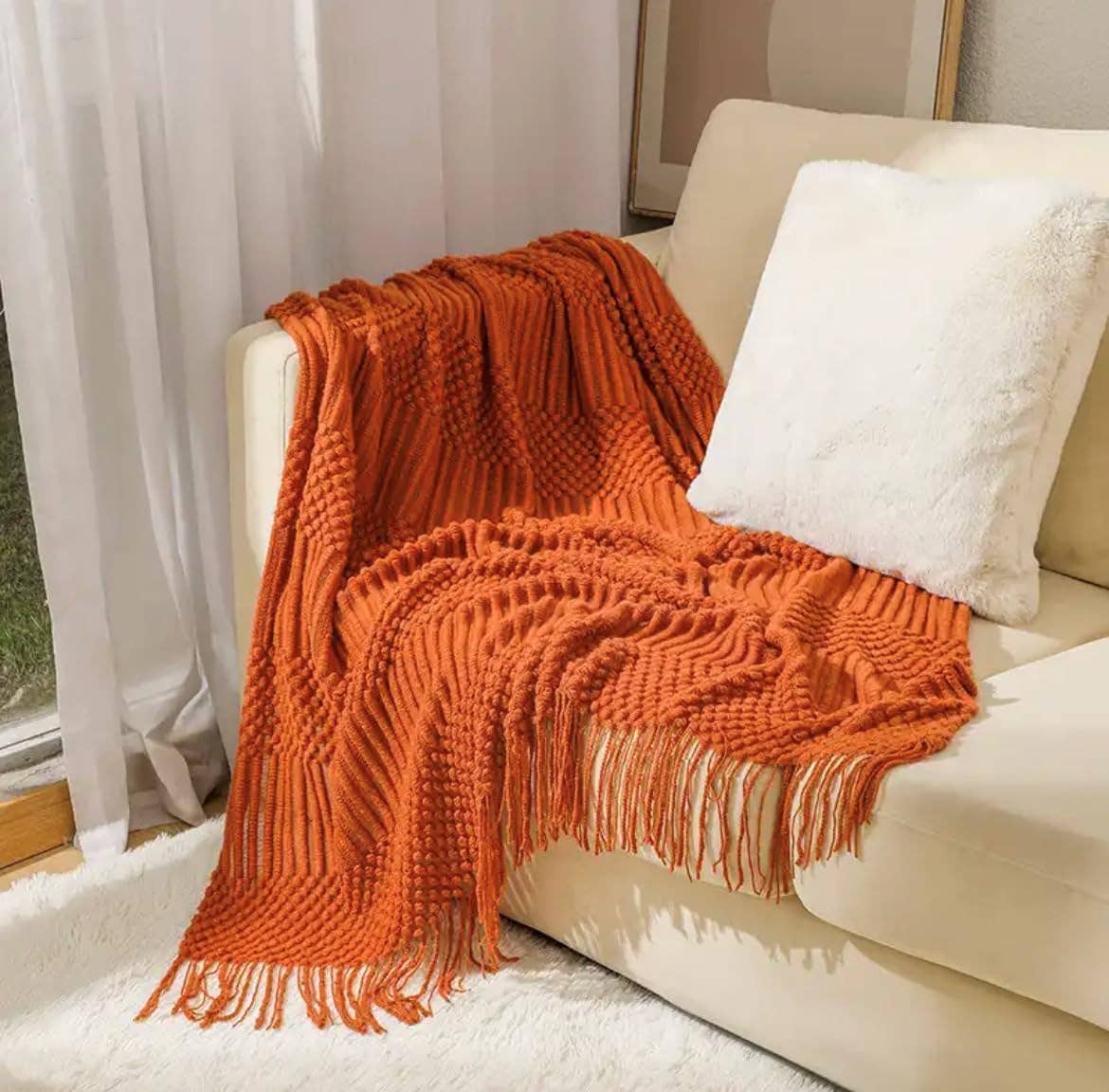 Waffle Stripe 50x60 Inch Throw Blanket: Slate