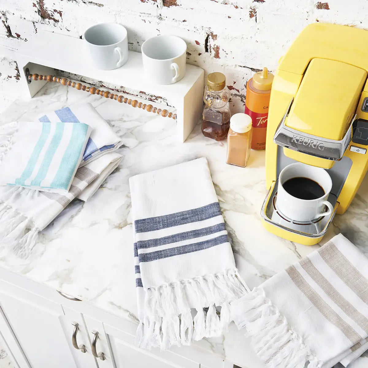 Morgan Striped Kitchen Towel: Indigo