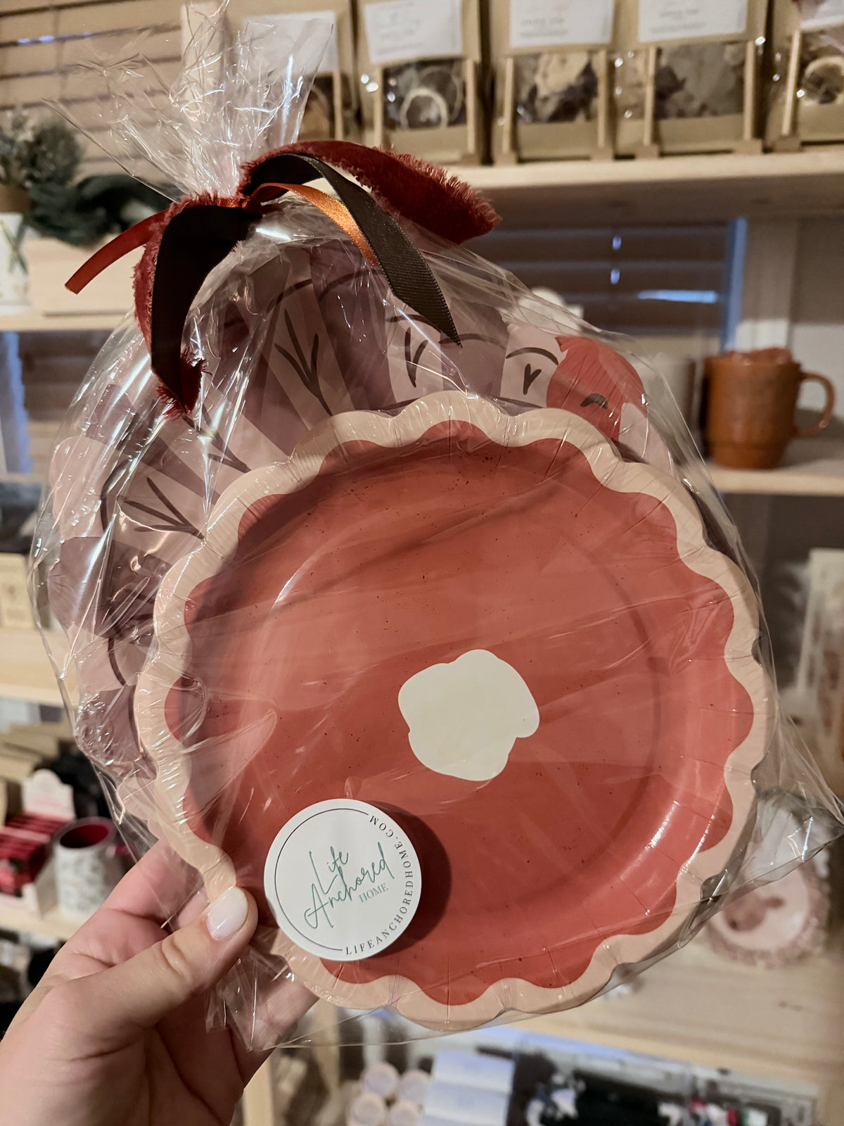 Fall Feast Decorative Paper Plates Hostess Gift | Pie or Doe