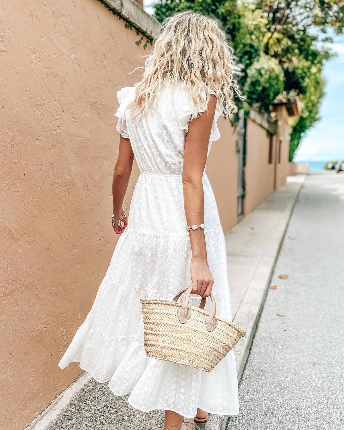 Easter bag, small straw bag, french basket,french market bag: Tan Broun / Small