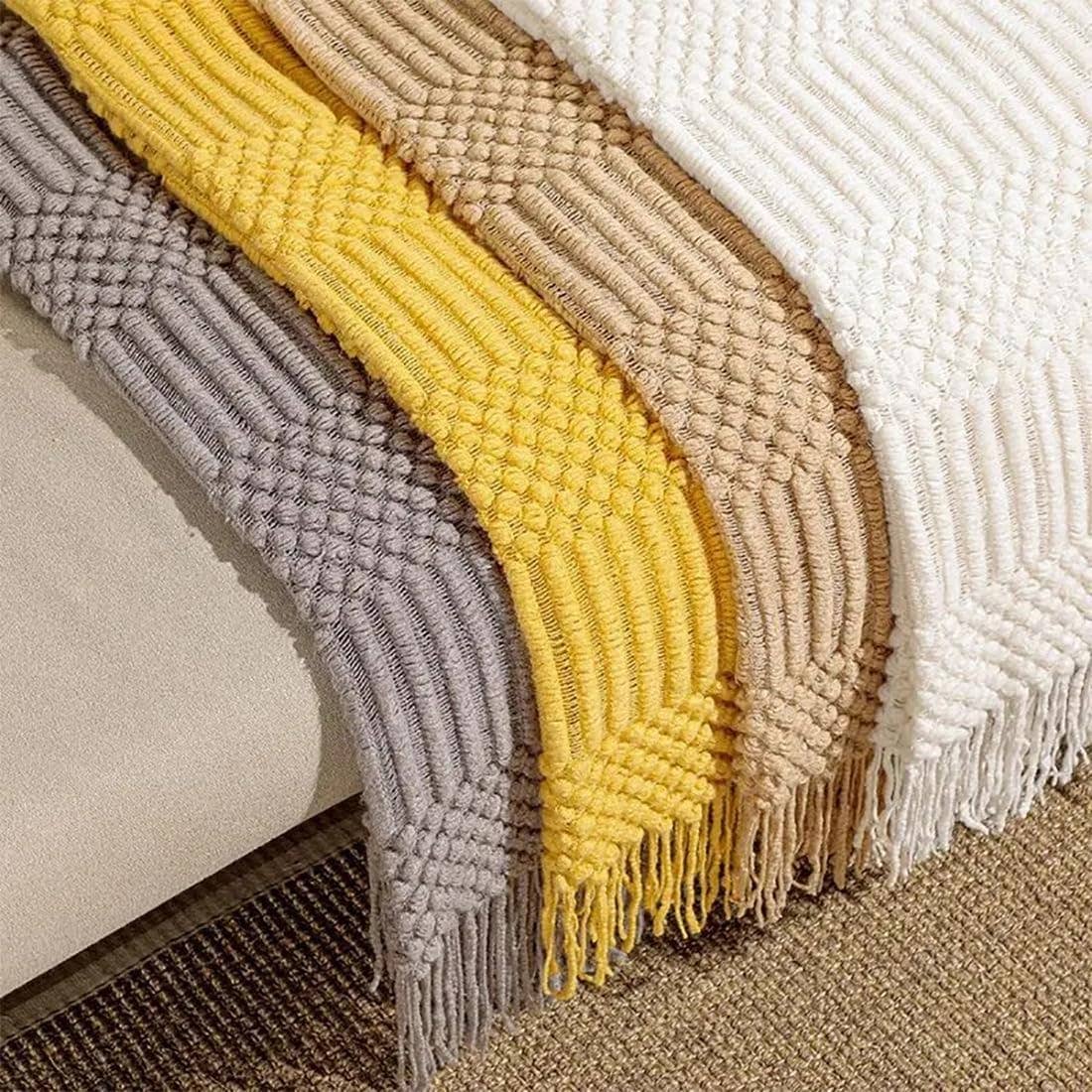 Waffle Stripe 50x60 Inch Throw Blanket: Slate
