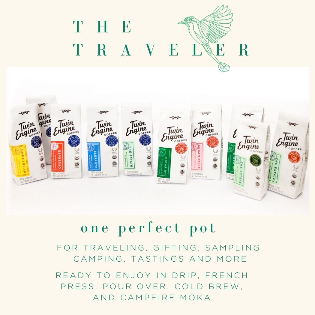Traveler 1-Pot Organic Specialty Fair Coffee / Elefante : Medium Roast