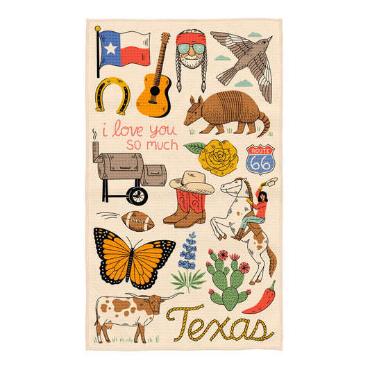 Kitchen Tea Towel Quick Dry | Texas