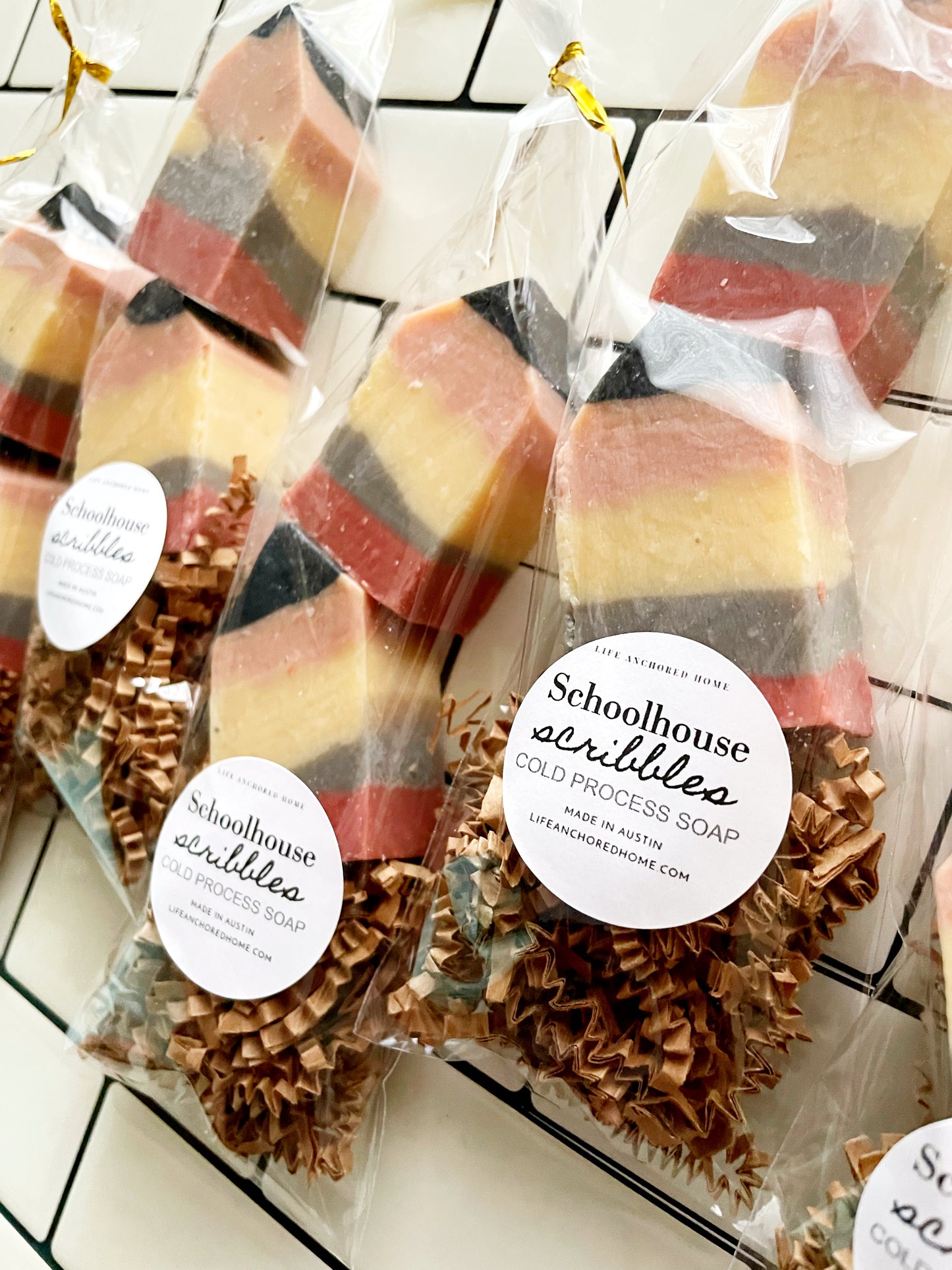 Schoolhouse scribbles mini pencil soaps