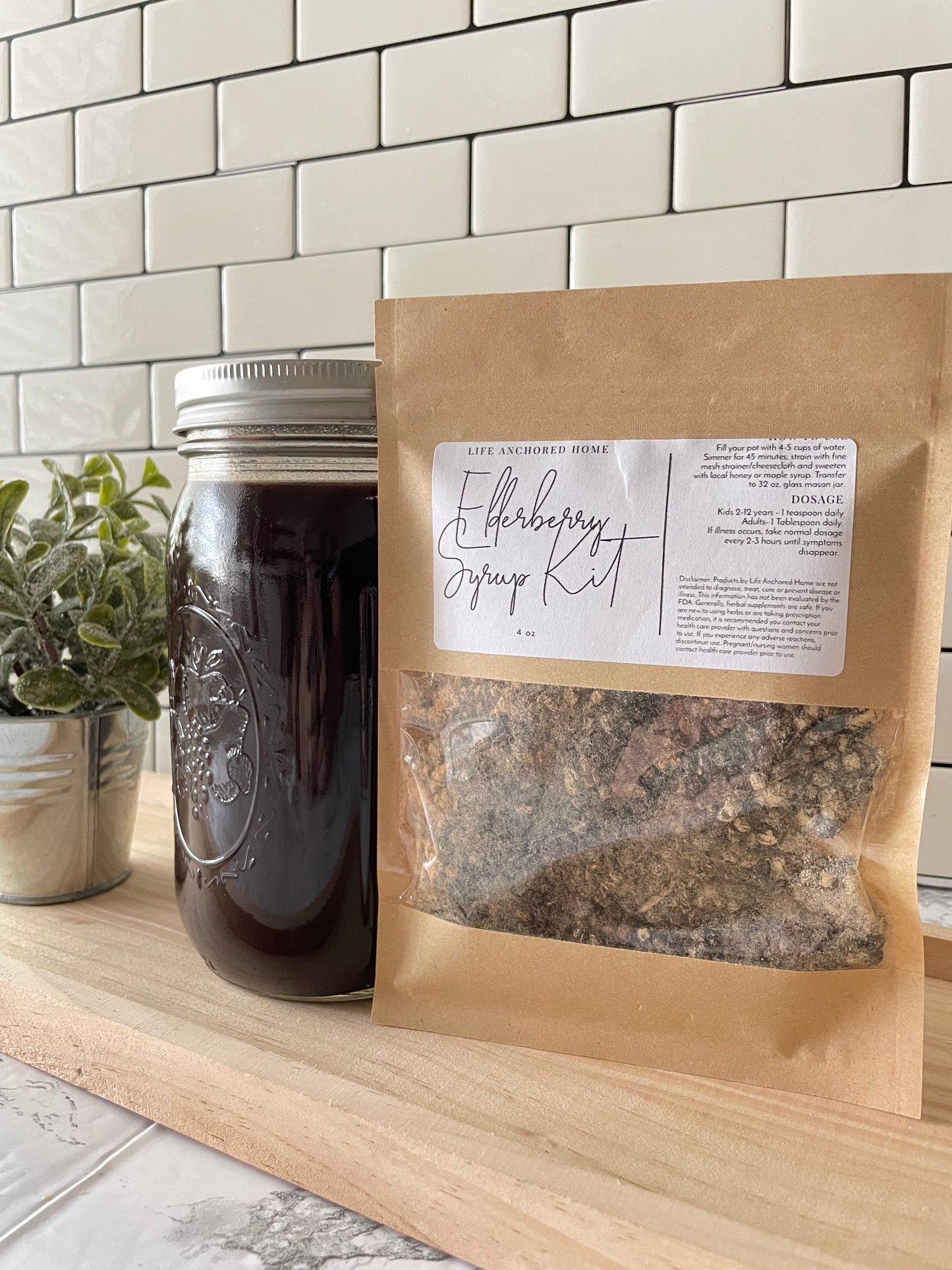 Organic Elderberry Syrup Kit | DIY | Immune Support | All Natural | Organic and Wildcrafted | Health and Wellness