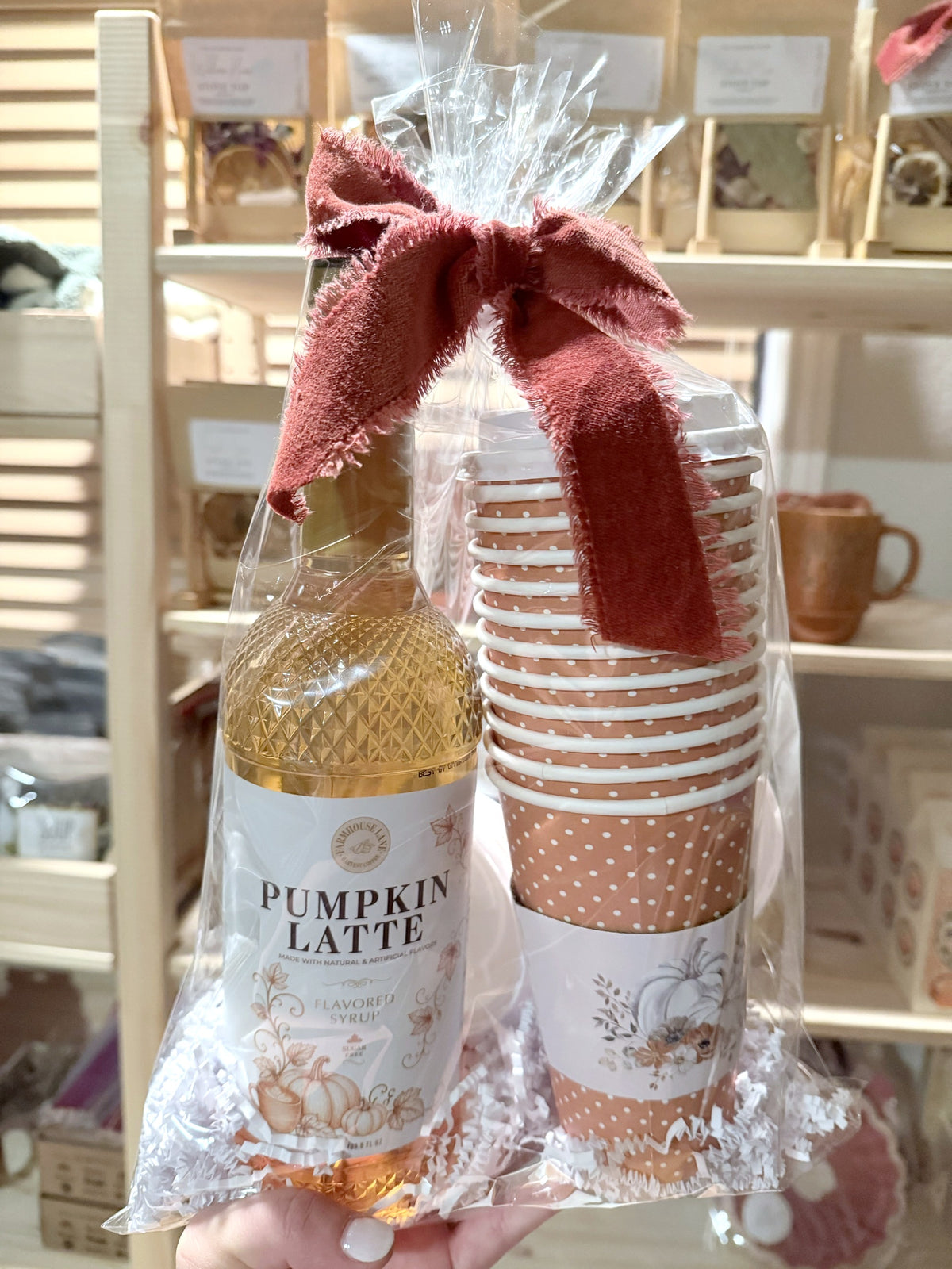 Grateful Mornings Pumpkin Latte Syrup & Fall Travel Cups Thanksgiving Morning Hostess Gift
