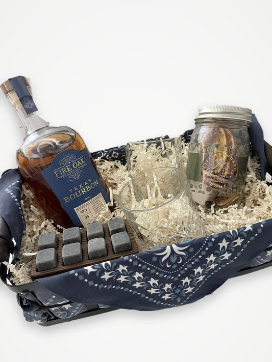 Old Fashioned Cocktail Gift Set | Whiskey Glasses, Infusion Kit, Orange Garnish & Whiskey Stones