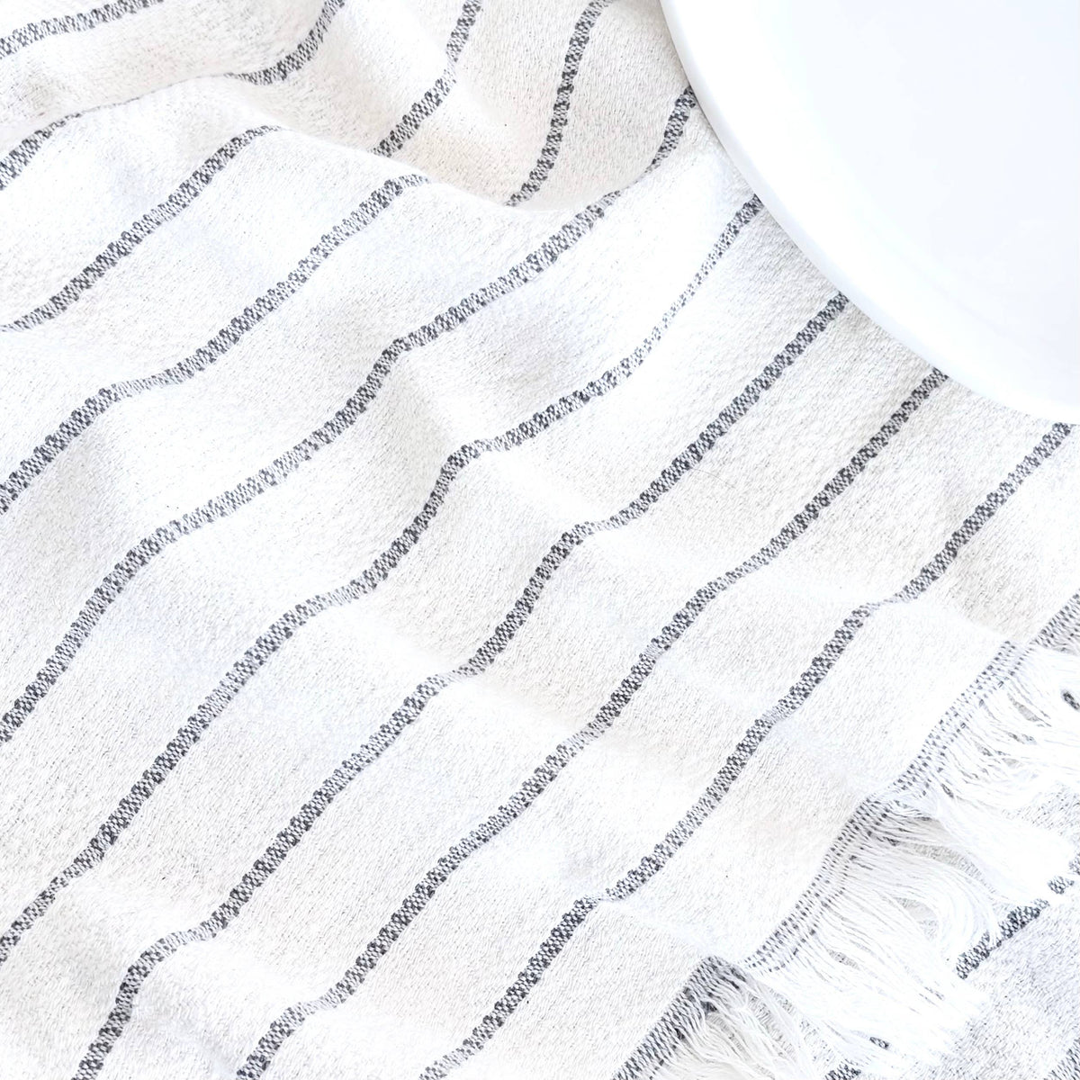 Pure Soft 100% Turkish Cotton Hand Towel: Beige Stripe