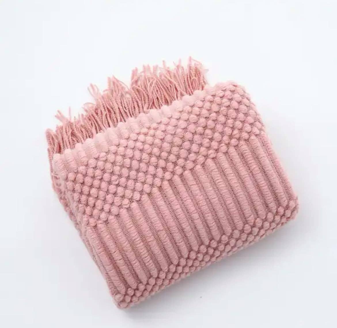 Waffle Stripe 50x60 Inch Throw Blanket: Slate