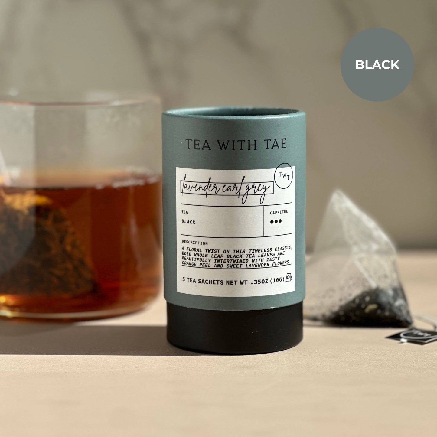 Lavender Earl Grey Black Tea Mini Tea Tube Gift (5 tea bags)
