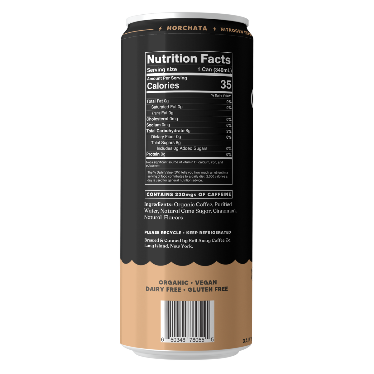 Cold Brew Coffee Cans - Vanilla & Cinnamon: 12