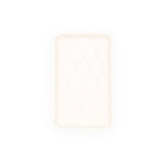 White Textured Soap Dish
