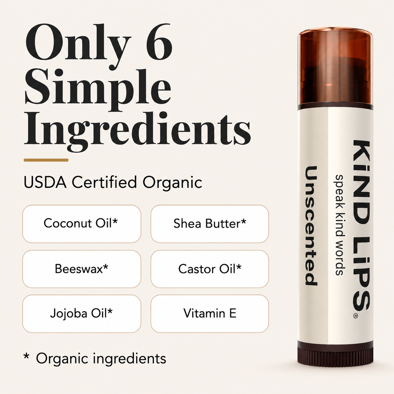 Lip Balm | Unscented | Organic | 10-Pack Refill
