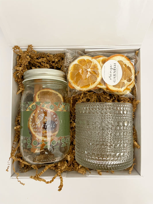 Old Fashioned Cocktail Infusion Kit – Gift-Ready with Glass & Garnish